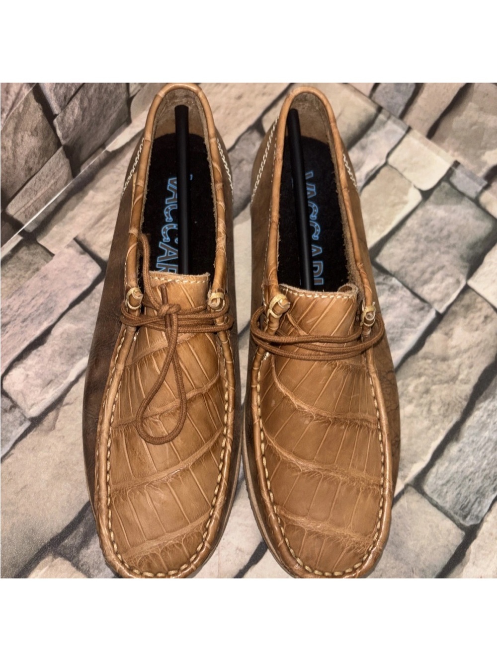 New Vaccari Mens Loafers Sz 10.5 100% Leather